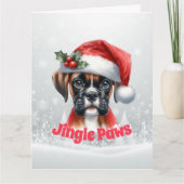 ジングル・パウズとボクサー・ドッグ・ジョイ ホリデー カード (正面)