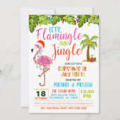 ジングル＆フラミンゴのクリスマス・イン・ジュライ招待状 招待状 (正面)