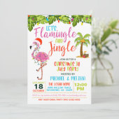 ジングル＆フラミンゴのクリスマス・イン・ジュライ招待状 招待状 (スタンド正面)