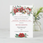 ジングル&ミングルウォーター色フローラクリスマスパーティー 招待状 (スタンド正面)
