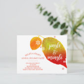 ジングル&ミングルウォームホリデーパーティー インビテーションポストカード (スタンド正面)