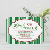 ジングル&ミングルカンパニークリスマスパーティの招待状 招待状 (スタンド正面)