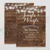 ジングル&ミングルクリスマスパーティの招待状 招待状 (正面/裏面)