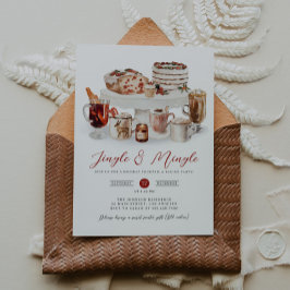 ジングル&ミングルクリスマスパーティの招待状 招待状