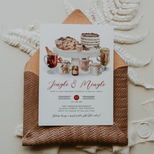 ジングル&ミングルクリスマスパーティの招待状 招待状