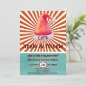 ジングル&ミングルクールおもしろいレトロサンタハット 招待状 (スタンド正面)