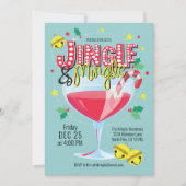 ジングル&ミングルホリデーカクテルパーティの招待状 招待状 (正面)