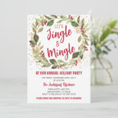 ジングル&ミングルホリデーパーティークリスマスディナー 招待状 (スタンド正面)