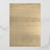 ジングル&ミングルミニマルクリスマスホリデーパーティーBk 箔招待状 (裏面)