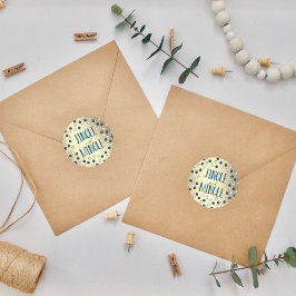 ジングル&ミングルモダンホリデーパーティー ラウンドシール