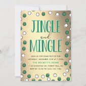 ジングル&ミングルモダンホリデーパーティー 招待状 (正面)
