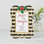 ジングル＆ミンゲル クリスマスパーティ グリッター招待状 招待状 (スタンド正面)