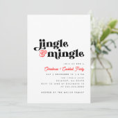ジングル・ミンゲル モダンなクリスマスカクテルパーティー 招待状 (スタンド正面)