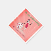 ジングル・レディース・ナイト・アウト・レトロ・ディスコ・ボール・ホリデー スタンダードカクテルナプキン (角)