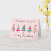 『ジングル・レディーズ・ピンク・クガーリーリスマス』 カード (黄色い花)