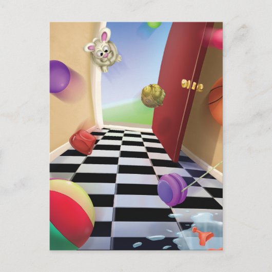 ジングルJingleリトル格言弾力ボール葉書 ポストカード (正面)