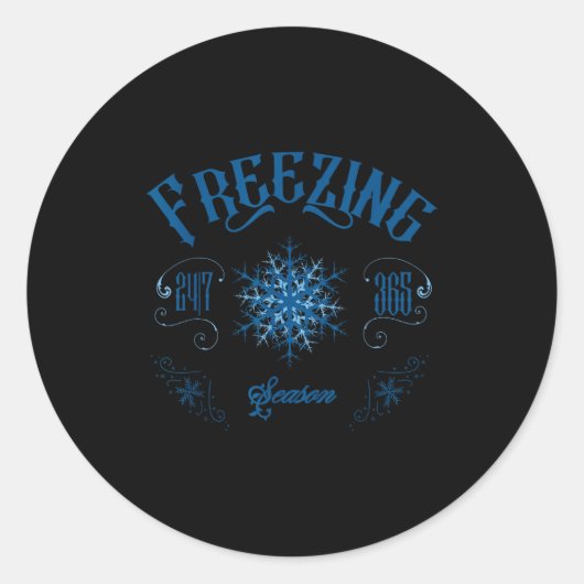 ジング シーズン - 私は 24 時間 365 日寒い、文字通りジングの冬 ラウンドシール (正面)