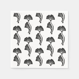 ジンコリーフリノプリント スタンダードカクテルナプキン