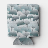 ジンコ・ビロバ、シームレスな青のパターン。 缶クーラー (裏面)