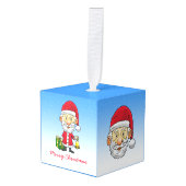 ジンゴルベルとサンタクロース キューブオーナメント (正面アングル)