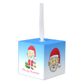 ジンゴルベルとサンタクロース キューブオーナメント (裏面アングル)