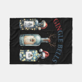 ジンゴルベル 面白いジンゴルベル クリスマスツリーだよ フリースブランケット (正面(横))