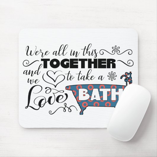 ジンシャツとアクセサリーのピッシュ浴槽 マウスパッド (マウス)