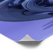 ジンジェゼル抽象芸術330青の3D彫刻 ポスター (角)