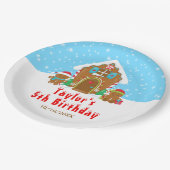 ジンジャブ飾レッドの誕生日パーティー ペーパープレート (アングル)