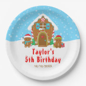 ジンジャブ飾レッドの誕生日パーティー ペーパープレート (正面)