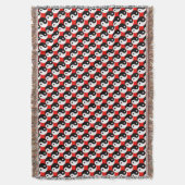 ジンジャン白黒レッド スローブランケット (正面縦)