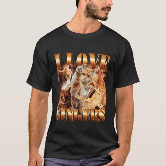 ジンジャーの愛情あふれる面白可愛い猫のミーム 子猫 ブートレグ Tシャツ (正面)