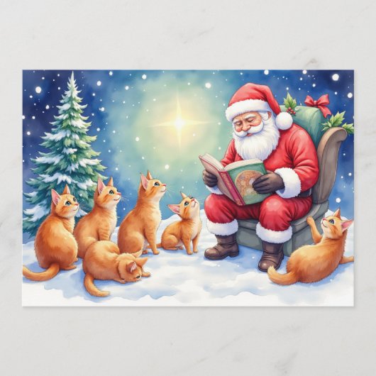 ジンジャーの猫のクリスマスカード シーズンカード (正面)