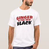 ジンジャーは新しいブラック Tシャツ (正面)