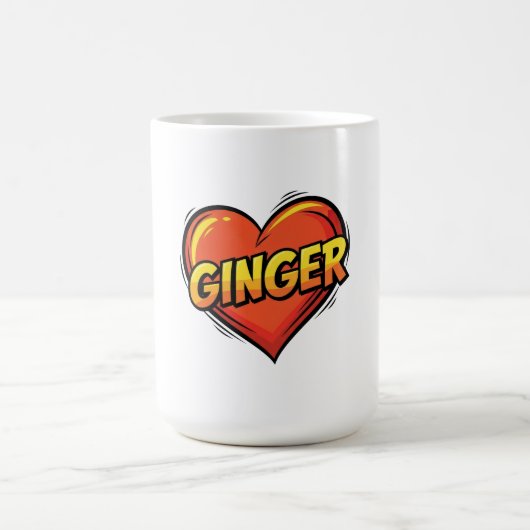 ジンジャーを愛して コーヒーマグカップ (中央)