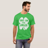 ジンジャーを飲みながらのお酒St patricks dayギフトW Tシャツ (正面フル)