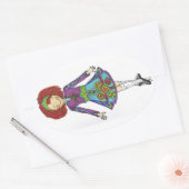 ジンジャーアイリッシュダンサーシール 楕円形シール (封筒)