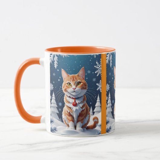 ジンジャーウインタークリスマスキャット マグカップ (左)