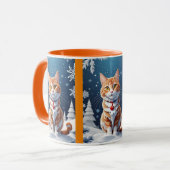 ジンジャーウインタークリスマスキャット マグカップ (正面左)