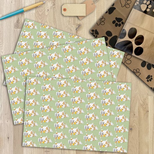 ジンジャーオレンジキャットトおもしろいイレ紙 薄葉紙