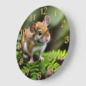 ジンジャーオーストラリアホッピングマウス、ウォールクロック ラージ壁時計 (傾斜)