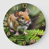 ジンジャーオーストラリアホッピングマウス、ウォールクロック ラージ壁時計 (正面)