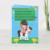 ジンジャーガールエクエストランユーは迷路誕生日 カード (裏面)