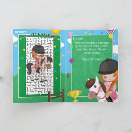 ジンジャーガールエクエストランユーは迷路誕生日 カード