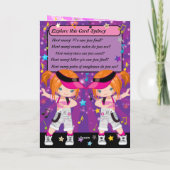 ジンジャーガールズヒップホップ単語検索ハッピーバースデー カード (裏面)