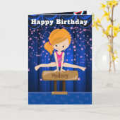 ジンジャーガールズ体操シークレットメッセージ誕生日 カード (黄色い花)