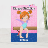 ジンジャーガールズ体操ワード検索ハッピーバースデー カード (正面)