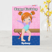 ジンジャーガールズ体操ワード検索ハッピーバースデー カード (黄色い花)