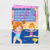 ジンジャーガール体操You Are A-Maze-ing誕生日 カード (裏面)