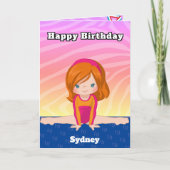 ジンジャーガール体操You Are A-Maze-ing誕生日 カード (正面)